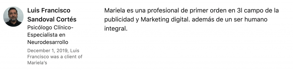 luis francisco sandoval. mariela quintero. testimoniales.