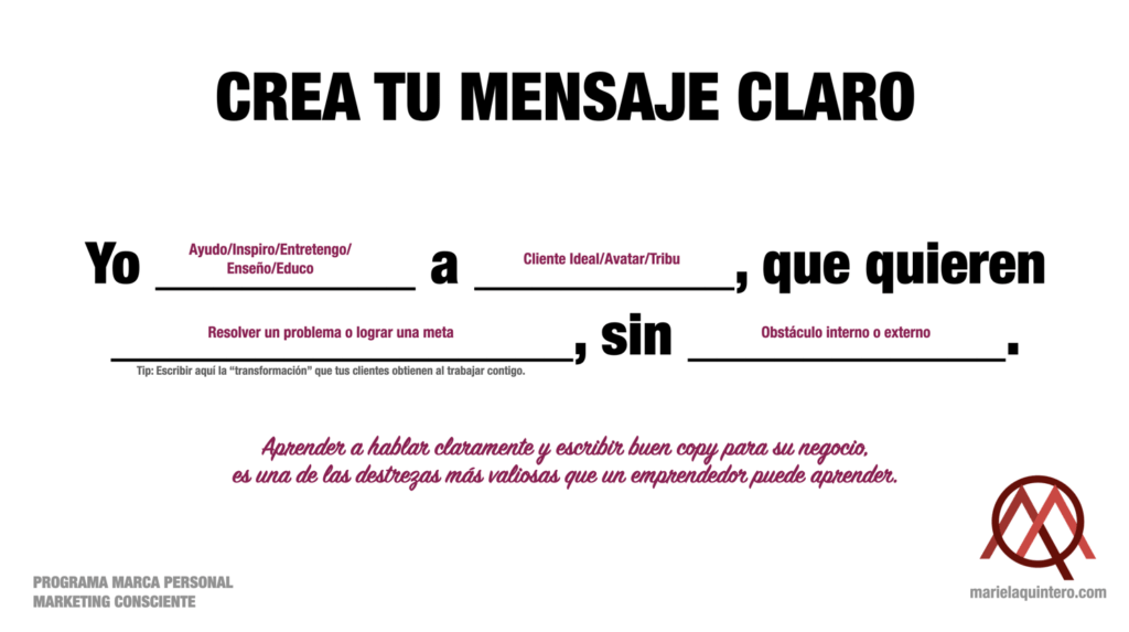 Mensaje Claro Coaching